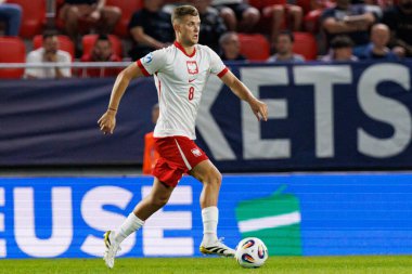 Jakub Kaluzinski, Portekiz ve Polonya milli takımları arasında oynanan UEFA U-21 2025 maçında görüldü (Maciej Rogowski)