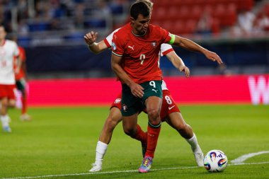 Henrique Araujo, Portekiz ve Polonya milli takımları arasında oynanan UEFA U-21 2025 maçında görüldü (Maciej Rogowski)