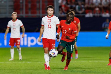 Portekiz ve Polonya milli takımları arasında oynanan UEFA Euro U-21 2025 maçında Arkadiusz Pyrka ve Geovany Quenda görüldü (Maciej Rogowski)