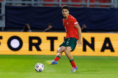 Rodrigo Pinheiro, Portekiz ve Polonya milli takımları arasında oynanan UEFA U-21-2025 maçında görüldü (Maciej Rogowski)