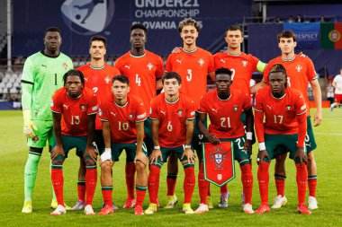 Portekiz milli takımları arasında oynanan UEFA U-21-2025 maçında Portekiz ve Polonya milli takımları (Maciej Rogowski)