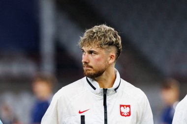 Kacper Tobiasz, Portekiz ve Polonya milli takımları arasında oynanan UEFA U-21 2025 maçında görüldü (Maciej Rogowski)