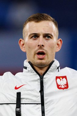 Kacper Kozlowski, Portekiz ve Polonya milli takımları arasında oynanan UEFA U-21 2025 maçında görüldü (Maciej Rogowski)