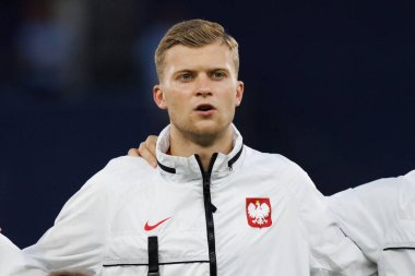 Jakub Kaluzinski, Portekiz ve Polonya milli takımları arasında oynanan UEFA U-21 2025 maçında görüldü (Maciej Rogowski)