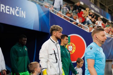 Kacper Tobiasz, Portekiz ve Polonya milli takımları arasında oynanan UEFA U-21 2025 maçında görüldü (Maciej Rogowski)