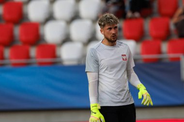 Kacper Tobiasz, Portekiz ve Polonya milli takımları arasında oynanan UEFA U-21 2025 maçında görüldü (Maciej Rogowski)