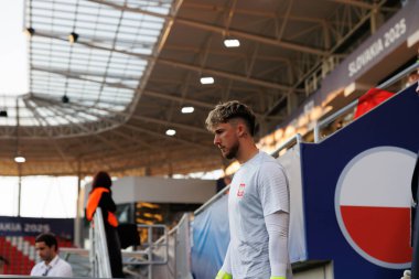 Kacper Tobiasz, Portekiz ve Polonya milli takımları arasında oynanan UEFA U-21 2025 maçında görüldü (Maciej Rogowski)