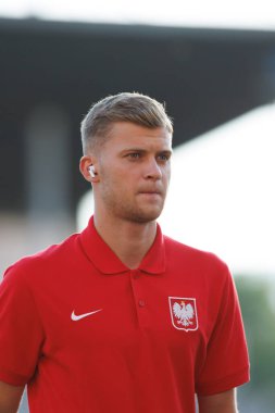 Jakub Kaluzinski, Portekiz ve Polonya milli takımları arasında oynanan UEFA U-21 2025 maçında görüldü (Maciej Rogowski)