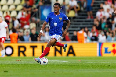 Wilson Odobert, Fransa ve Polonya milli takımları arasında oynanan UEFA Euro U-21 2025 maçında görüldü (Maciej Rogowski)