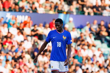 Djaoui Cisse, Fransa ve Polonya milli takımları arasında oynanan UEFA U-21 2025 maçında görüldü (Maciej Rogowski)