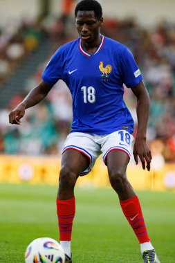 Djaoui Cisse, Fransa ve Polonya milli takımları arasında oynanan UEFA U-21 2025 maçında görüldü (Maciej Rogowski)