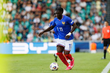 Loum Tchaouna, Fransa ve Polonya milli takımları arasında oynanan UEFA U-21 2025 maçında görüldü (Maciej Rogowski)