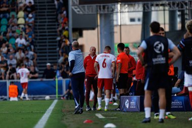 Adam Majewski ve Mateusz Legowski, UEFA Euro U-21 2025 maçında Fransa ve Polonya milli takımları arasında görüldü (Maciej Rogowski)
