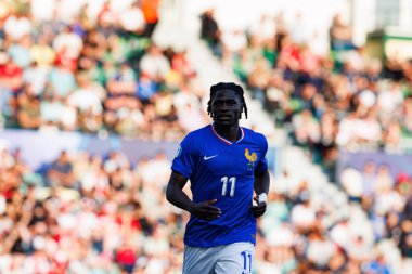 Loum Tchaouna, Fransa ve Polonya milli takımları arasında oynanan UEFA U-21 2025 maçında görüldü (Maciej Rogowski)