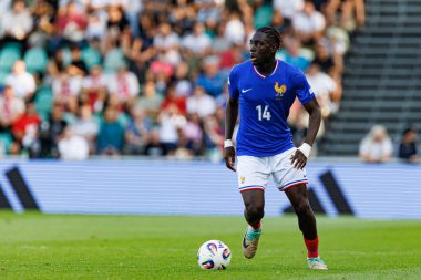 Christian Mawissa, UEFA Euro U-21-2025 maçında Fransa ve Polonya milli takımları arasında görüldü (Maciej Rogowski)