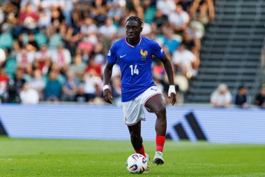 Christian Mawissa, UEFA Euro U-21-2025 maçında Fransa ve Polonya milli takımları arasında görüldü (Maciej Rogowski)