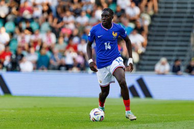 Christian Mawissa, UEFA Euro U-21-2025 maçında Fransa ve Polonya milli takımları arasında görüldü (Maciej Rogowski)