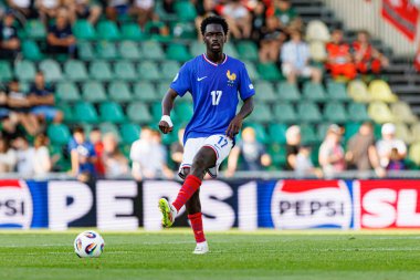 Soungoutou Magassa, UEFA Euro U-21 2025 maçında Fransa ve Polonya milli takımları arasında görüldü (Maciej Rogowski)
