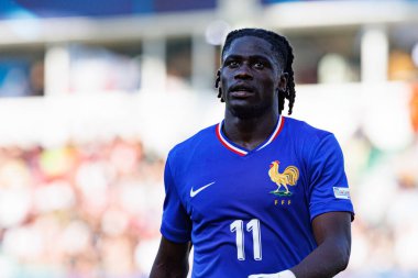 Loum Tchaouna, Fransa ve Polonya milli takımları arasında oynanan UEFA U-21 2025 maçında görüldü (Maciej Rogowski)