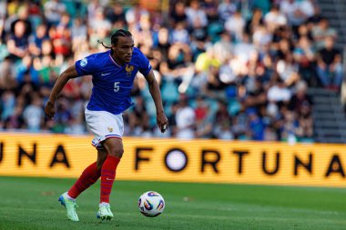 Kiliann Sildillia, Fransa ve Polonya milli takımları arasında oynanan UEFA U-21-2025 maçında görüldü (Maciej Rogowski)