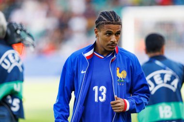 Jean-Matteo Bahoya, UEFA Euro U-21 2025 maçında Fransa ve Polonya milli takımları arasında görüldü (Maciej Rogowski)