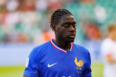 Christian Mawissa, UEFA Euro U-21-2025 maçında Fransa ve Polonya milli takımları arasında görüldü (Maciej Rogowski)