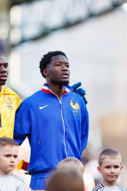 Lucien Agoume, Fransa ve Polonya milli takımları arasında oynanan UEFA U-21-2025 maçında görüldü (Maciej Rogowski)