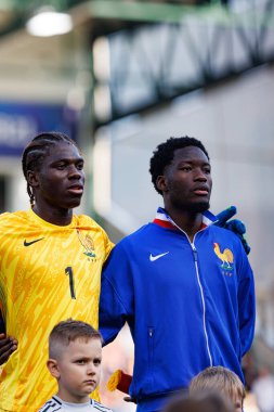 Obed Nkambadio ve Lucien Agoume, UEFA Euro U-21 2025 maçında Fransa ve Polonya milli takımları arasında görüldü (Maciej Rogowski)