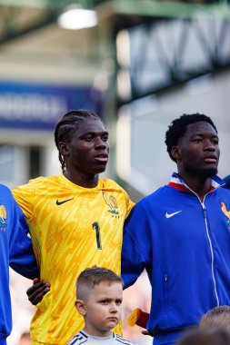 Obed Nkambadio ve Lucien Agoume, UEFA Euro U-21 2025 maçında Fransa ve Polonya milli takımları arasında görüldü (Maciej Rogowski)