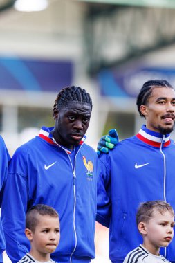 Christian Mawissa, UEFA Euro U-21-2025 maçında Fransa ve Polonya milli takımları arasında görüldü (Maciej Rogowski)