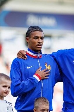 Jean-Matteo Bahoya, UEFA Euro U-21 2025 maçında Fransa ve Polonya milli takımları arasında görüldü (Maciej Rogowski)