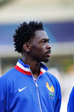 Soungoutou Magassa, UEFA Euro U-21 2025 maçında Fransa ve Polonya milli takımları arasında görüldü (Maciej Rogowski)