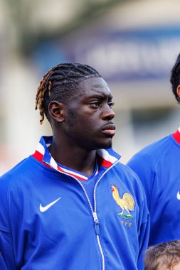 Christian Mawissa, UEFA Euro U-21-2025 maçında Fransa ve Polonya milli takımları arasında görüldü (Maciej Rogowski)