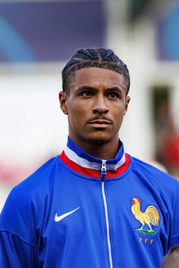 Jean-Matteo Bahoya, UEFA Euro U-21 2025 maçında Fransa ve Polonya milli takımları arasında görüldü (Maciej Rogowski)