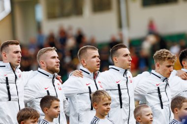 Polonya 'nın oyuncuları, Fransa ve Polonya milli takımları arasında oynanan UEFA U-21-2025 maçında görüldü (Maciej Rogowski)