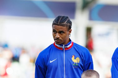 Jean-Matteo Bahoya, UEFA Euro U-21 2025 maçında Fransa ve Polonya milli takımları arasında görüldü (Maciej Rogowski)