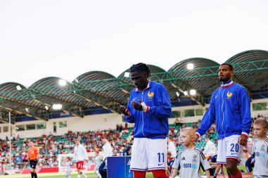 Loum Tchaouna, Fransa ve Polonya milli takımları arasında oynanan UEFA U-21 2025 maçında görüldü (Maciej Rogowski)