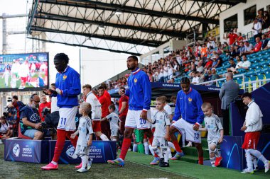 Andy Diouf UEFA Euro U-21-2025 maçında Fransa ve Polonya milli takımları arasında görüldü (Maciej Rogowski)