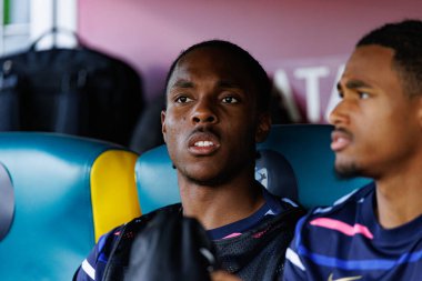 Mathys Tel, Fransa ve Polonya milli takımları arasında oynanan UEFA U-21-2025 maçında görüldü (Maciej Rogowski)