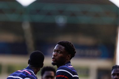 Lucien Agoume, Fransa ve Polonya milli takımları arasında oynanan UEFA U-21-2025 maçında görüldü (Maciej Rogowski)