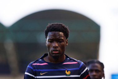 Lucien Agoume, Fransa ve Polonya milli takımları arasında oynanan UEFA U-21-2025 maçında görüldü (Maciej Rogowski)