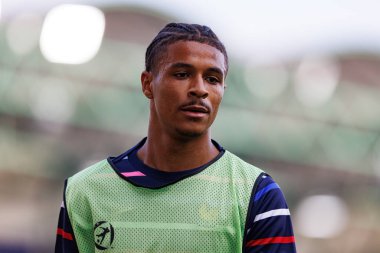 Jean-Matteo Bahoya, UEFA Euro U-21 2025 maçında Fransa ve Polonya milli takımları arasında görüldü (Maciej Rogowski)