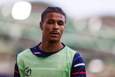 Jean-Matteo Bahoya, UEFA Euro U-21 2025 maçında Fransa ve Polonya milli takımları arasında görüldü (Maciej Rogowski)