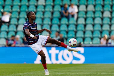 Mathys Tel, Fransa ve Polonya milli takımları arasında oynanan UEFA U-21-2025 maçında görüldü (Maciej Rogowski)
