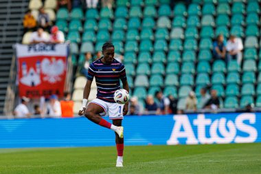 Mathys Tel, Fransa ve Polonya milli takımları arasında oynanan UEFA U-21-2025 maçında görüldü (Maciej Rogowski)