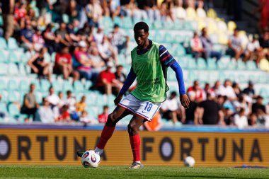 Djaoui Cisse, Fransa ve Polonya milli takımları arasında oynanan UEFA U-21 2025 maçında görüldü (Maciej Rogowski)