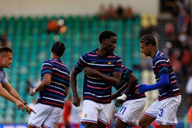 Soungoutou Magassa, UEFA Euro U-21 2025 maçında Fransa ve Polonya milli takımları arasında görüldü (Maciej Rogowski)