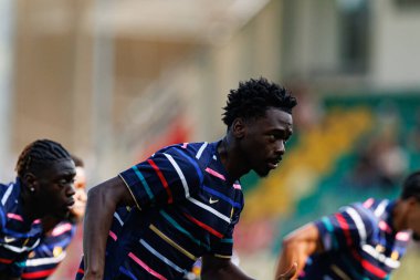 Lucien Agoume, Fransa ve Polonya milli takımları arasında oynanan UEFA U-21-2025 maçında görüldü (Maciej Rogowski)