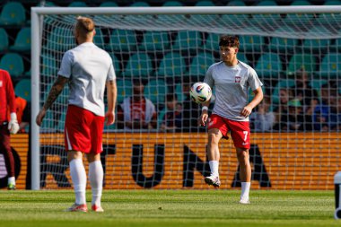 Kajetan Szmyt, Fransa ve Polonya milli takımları arasında oynanan UEFA U-21 2025 maçında görüldü (Maciej Rogowski)
