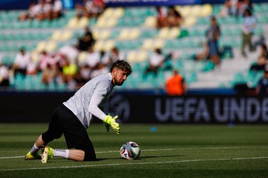 Kacper Tobiasz, Fransa ve Polonya milli takımları arasında oynanan UEFA U-21 2025 maçında görüldü (Maciej Rogowski)